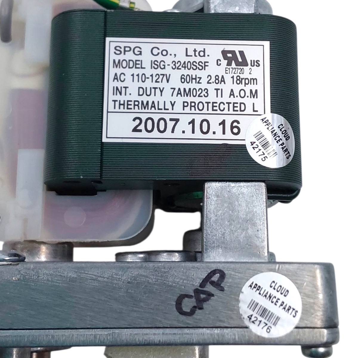 GE OEM Refrigerator Auger Motor ISG-3240SSF Same Day Shipping & 60 Days Warranty