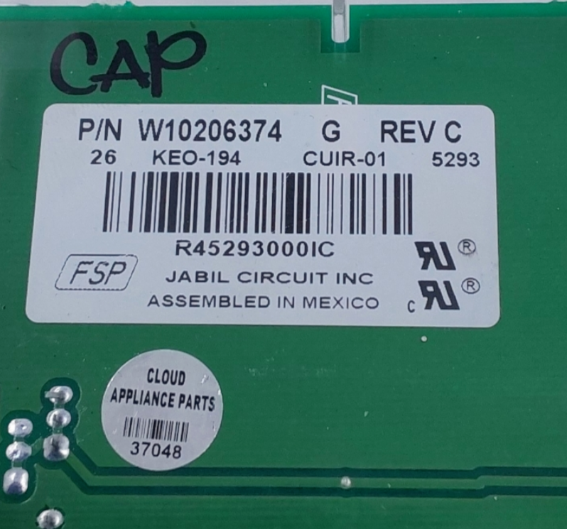 Genuine Whirlpool Oven Control Board W10206374 Same Day Ship & 60 Days Warranty*