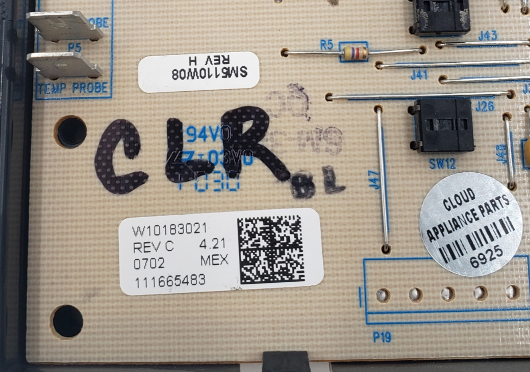 Genuine Whirlpool Oven Control Board W10183021 Same Day Ship & *60 Days Warranty