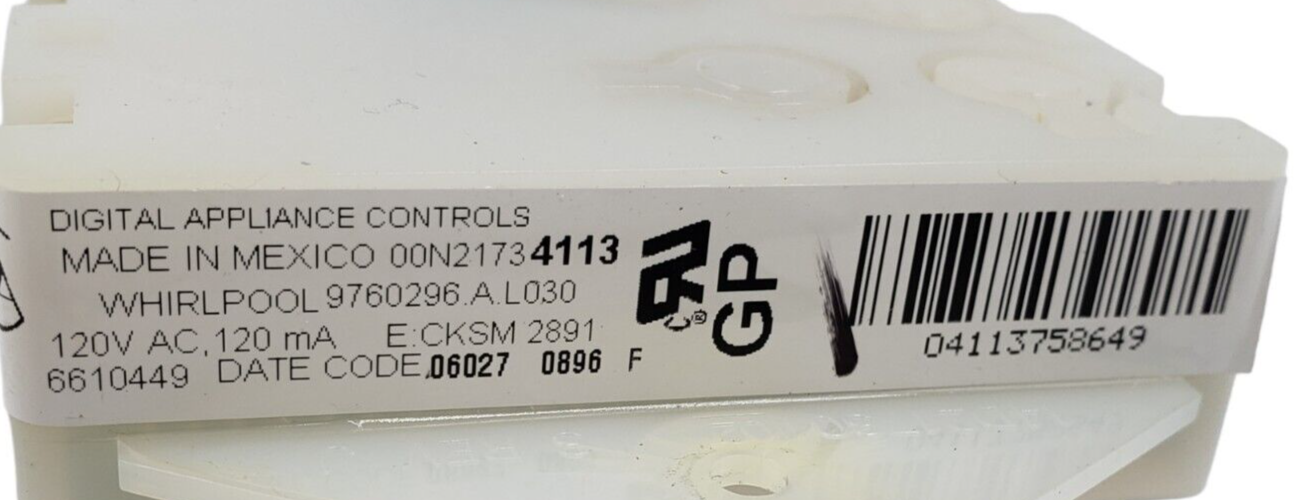 Genuine Whirlpool Oven Control Board 9760296 Same Day Ship & **60 Days Warranty*
