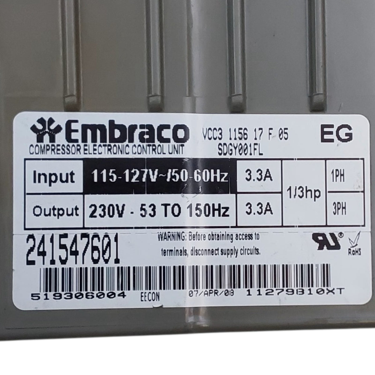 Whirlpool OEM Fridge Control Board 519306004 Same Day Ship & 60 Days Warrant