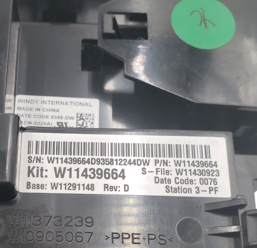 Genuine Whirlpool WasherControl Board W11439664 Same Day Ship & 60 Days Warranty