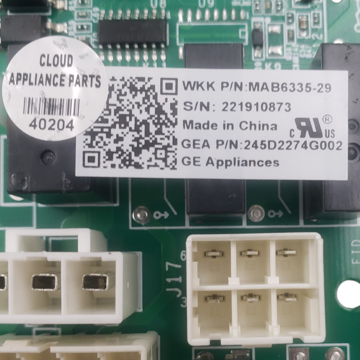 GE Genuine Fridge Control Board 245D2274G002 **Same Day Ship & 60 Days Warranty*