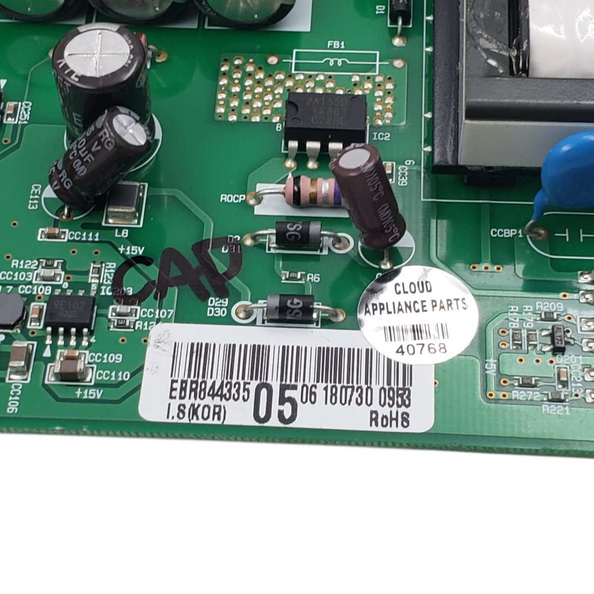 LG Genuine Fridge Control Board EBR84433505 Same Day Shipping & 60 Days Warranty