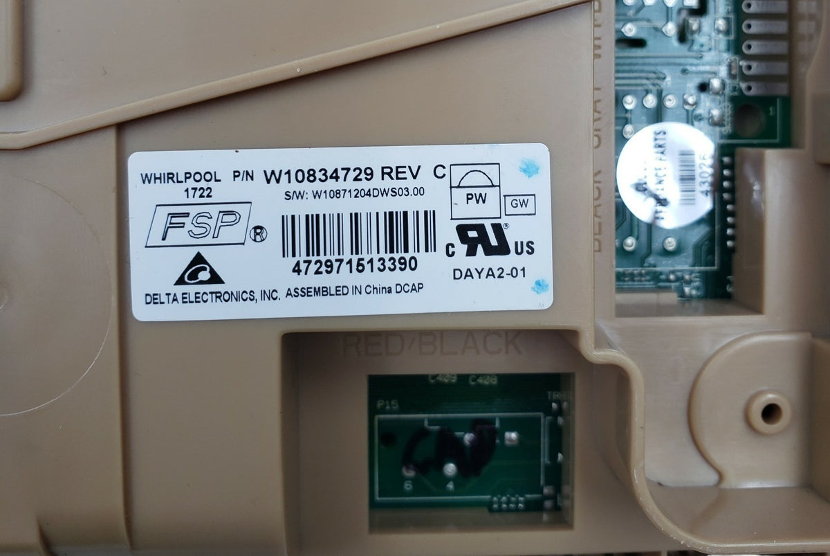 Whirlpool OEM Dishwasher Cntrl Board W10834729 Same Day Ship & 60 Days Warranty*