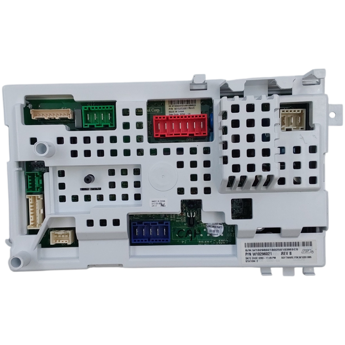 Whirlpool Genuine Washer Control Board W10296021 Same Day Ship &60 Days Warranty