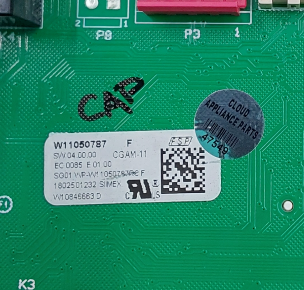 Genuine Whirlpool Range Control Board W11050787 Same Day Ship & 60 Days Warranty