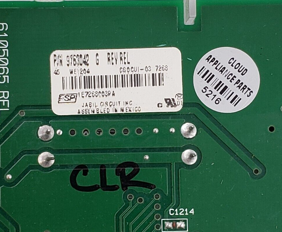 Genuine Whirlpool Range Control Board 9763042 *Same Day Ship & 60 Days Warranty*