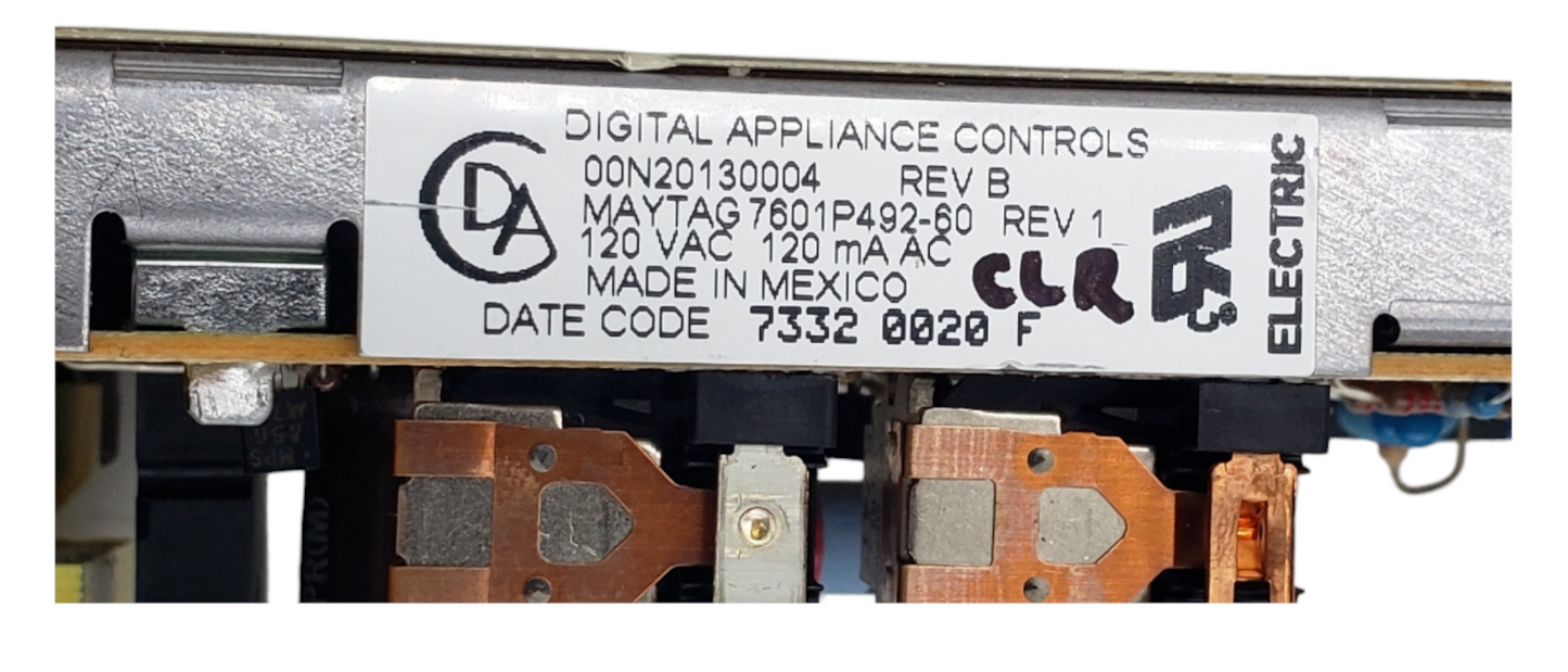Genuine Whirlpool Range Control 7601P492-60 Same Day Shipping & 60 Days Warranty