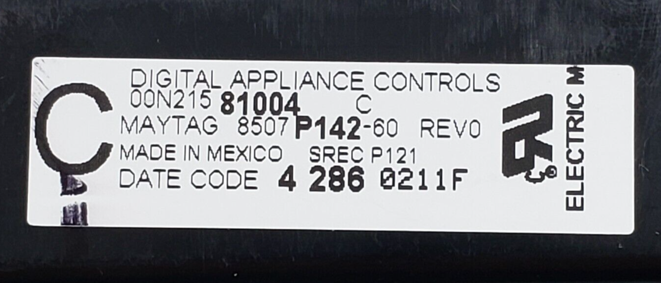 Genuine Whirlpool Range Control 8507P142-60 Same Day Shipping & 60 Days Warranty