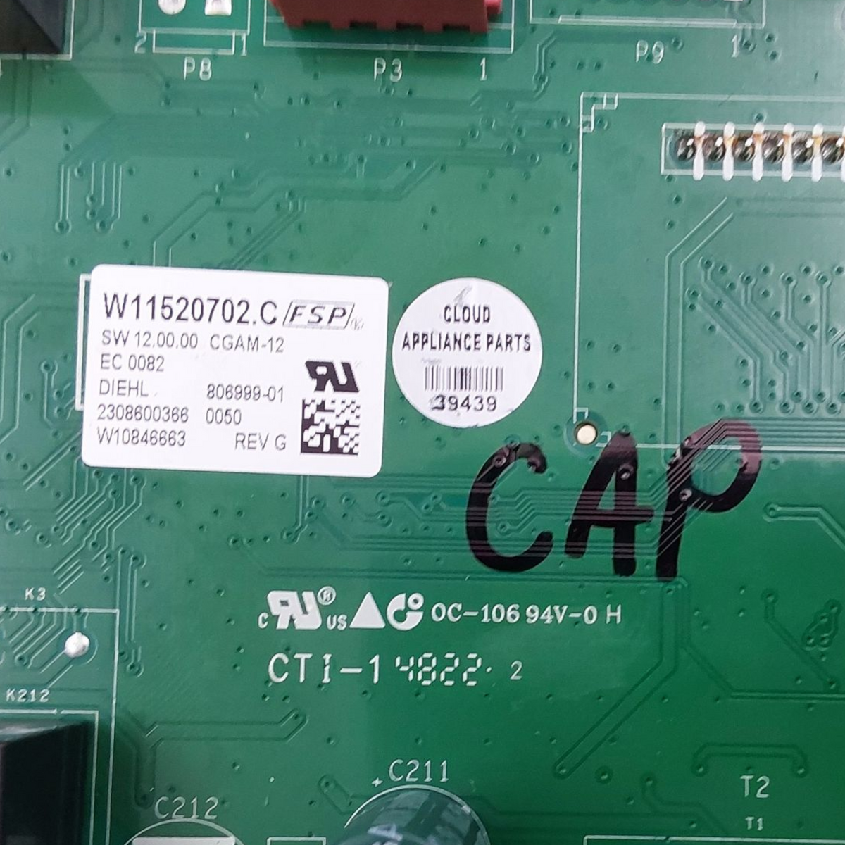 Whirlpool Genuine Range Control Board W11520702 Same Day Ship & 60 Days Warranty