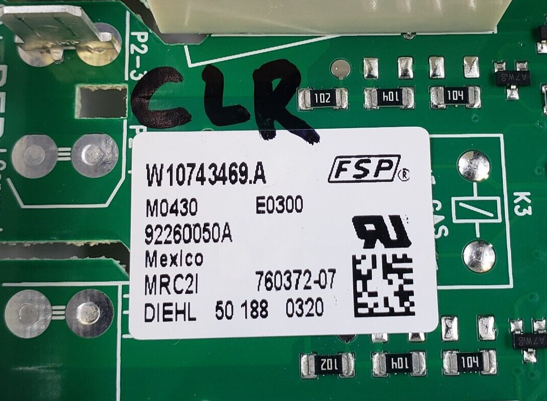 Genuine Whirlpool Oven Control Board W10743469 Same Day Ship & *60 Days Warranty