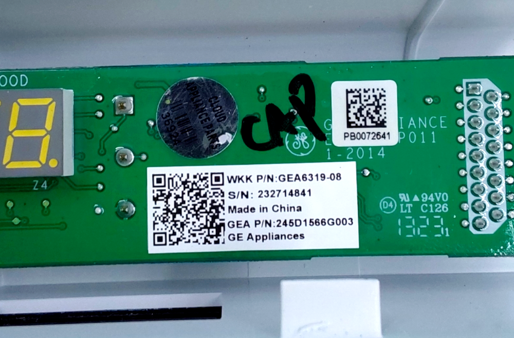 New GE Fridge Temp. Control Board 245D1566G003 Same Day Ship & 60 Days Warranty*