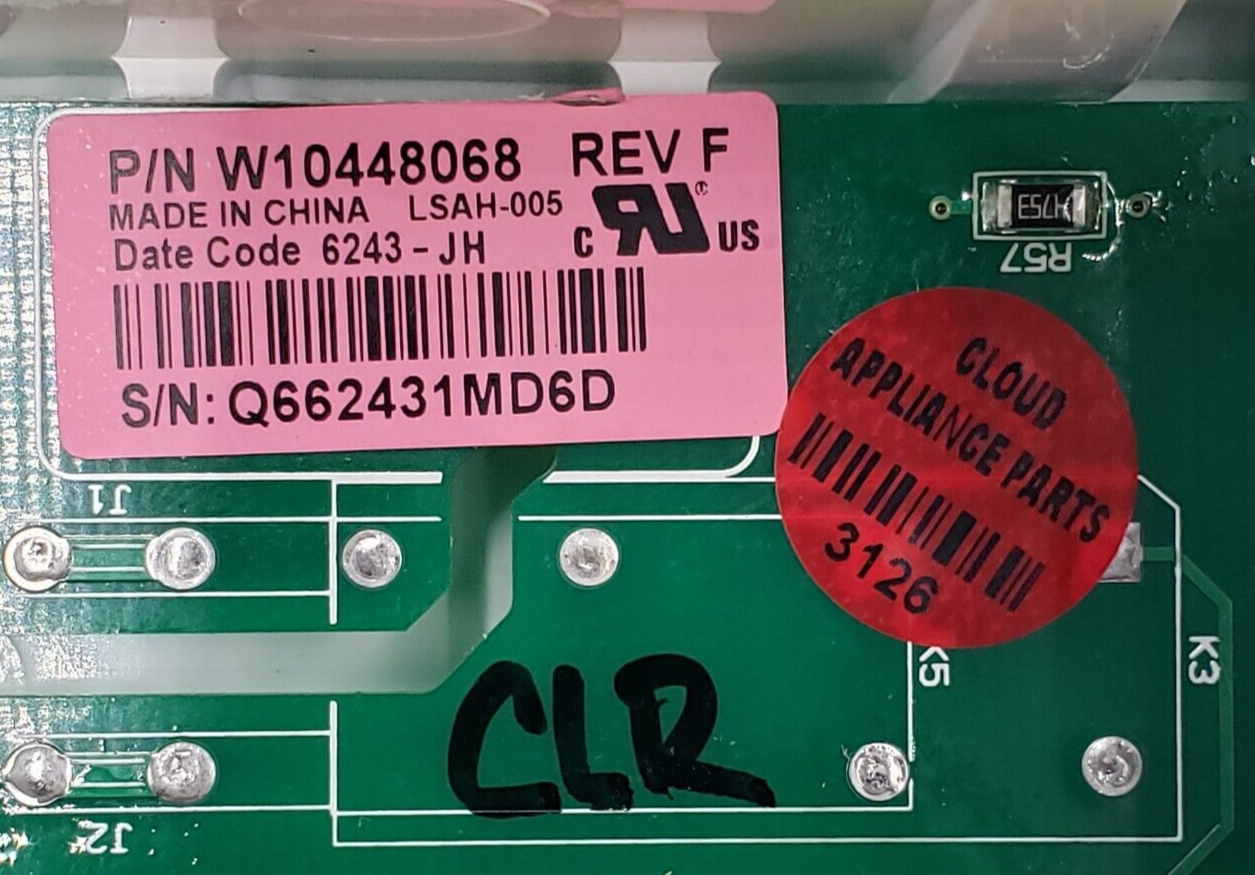 Genuine Whirlpool Dryer Control Board W10448068 Same Day Ship & 60 Days Warranty