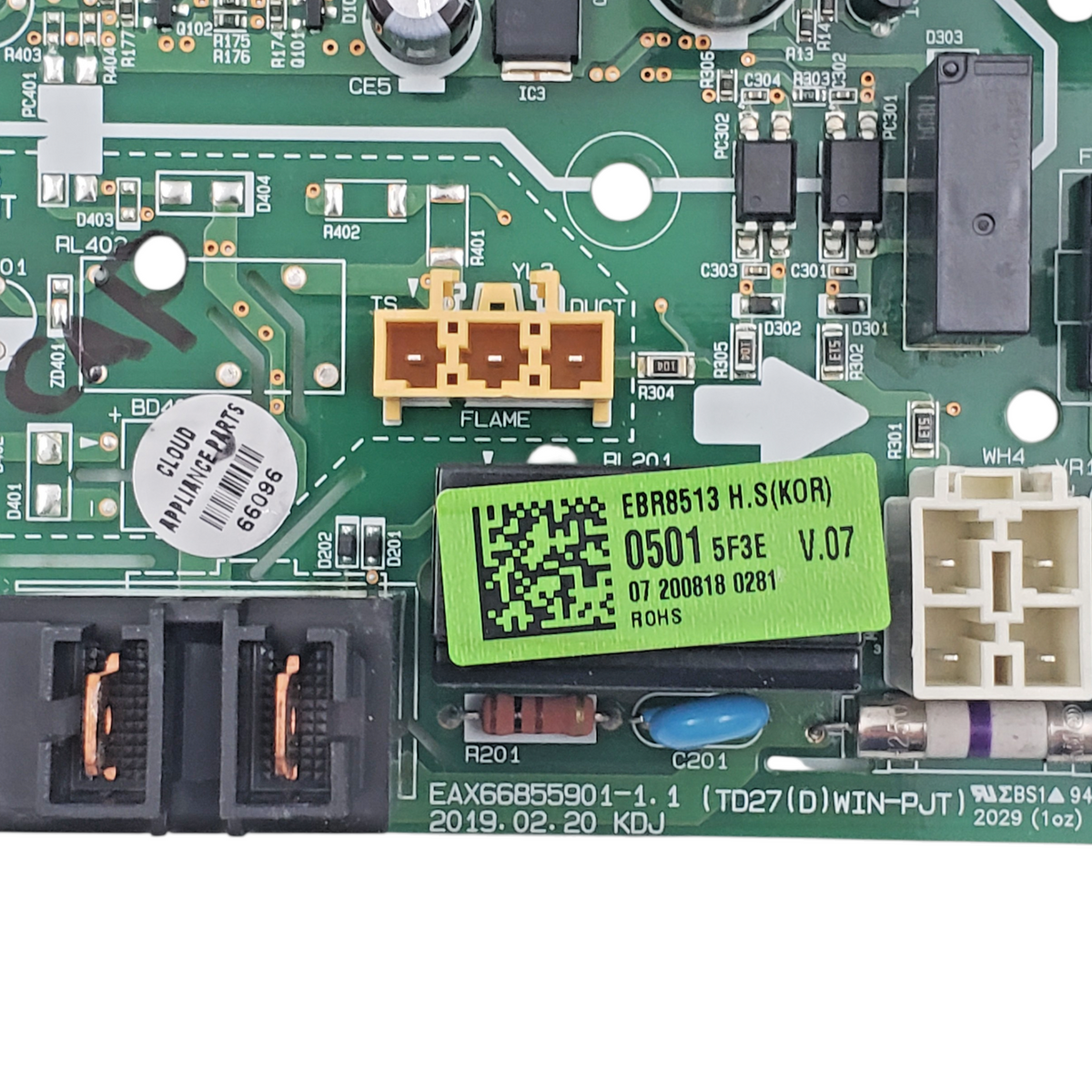 LG Genuine Dryer Control Board EBR85130501  Same Day Shipping & 60 Days Warranty