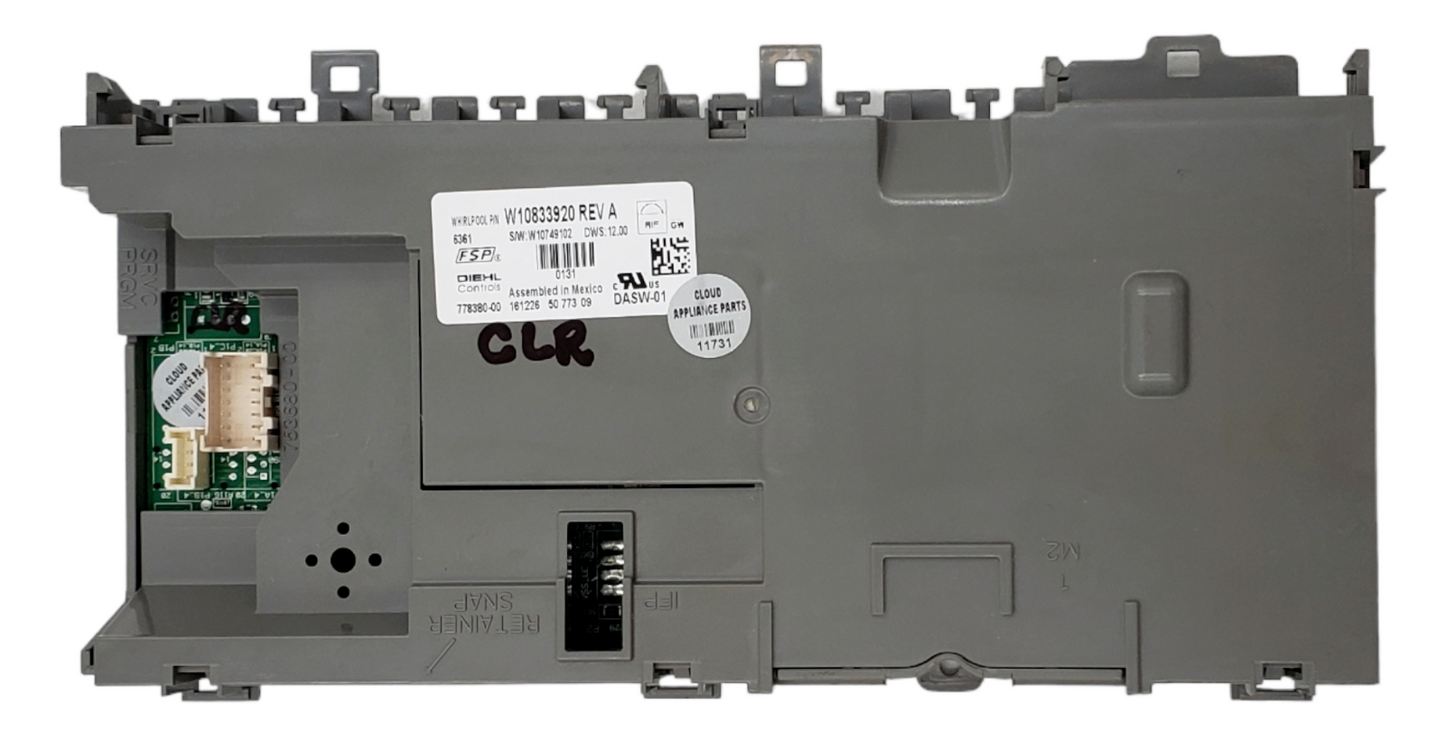 Genuine Whirlpool Dishwasher Control W10833920 *Same Day Ship & 60 Days Warranty