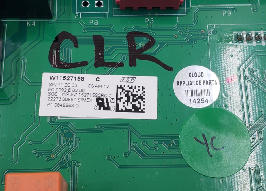 Genuine Whirlpool Range Control Board W11527158 Same Day Ship & 60 Days Warranty