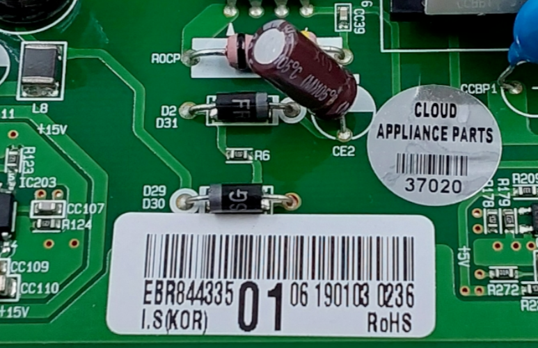Genuine LG Fridge Control Board EBR84433501 Same Day Shipping & 60 Days Warranty