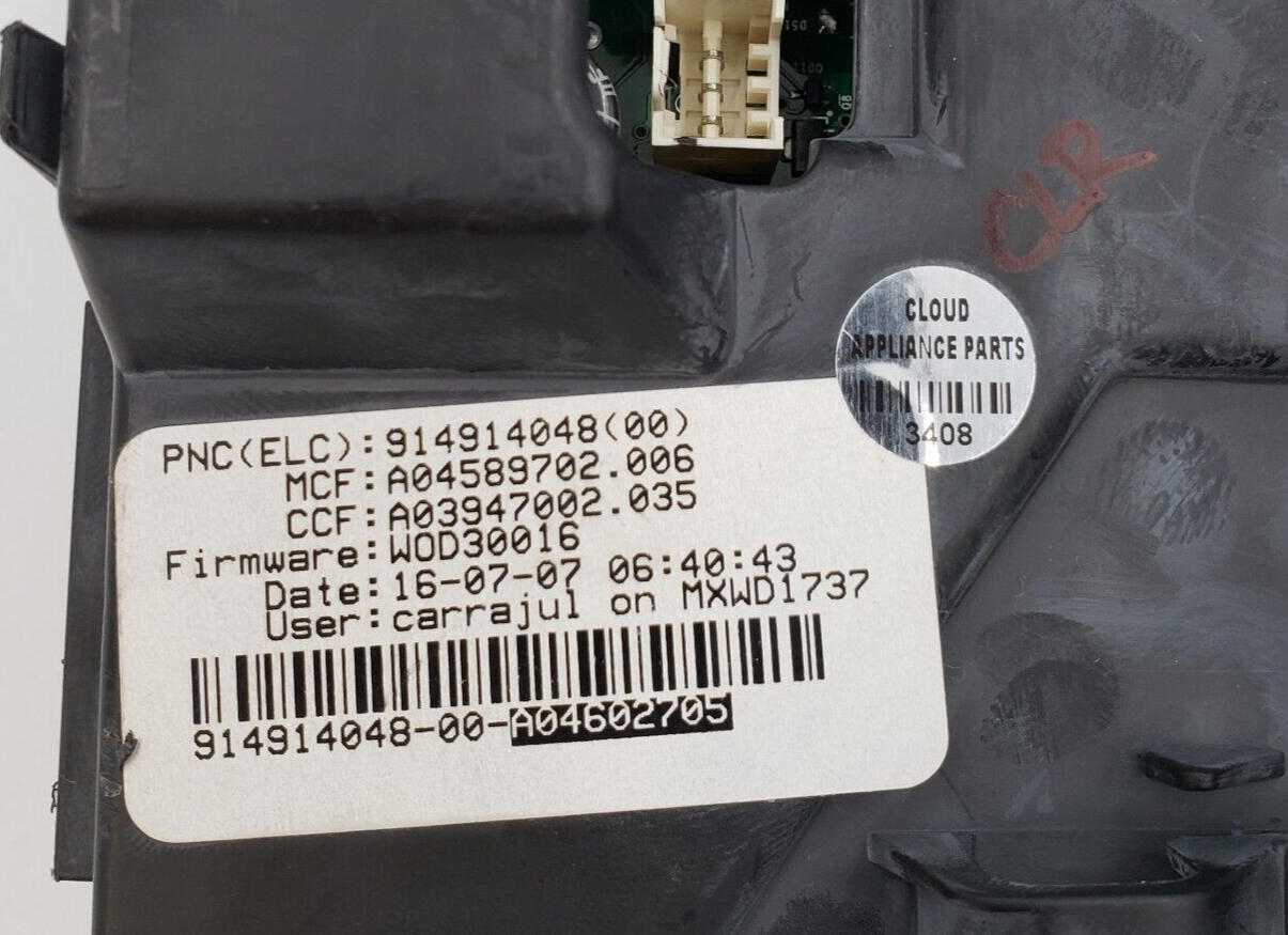 Genuine Frigidaire Washer Control A04602705 Same Day Shipping & 60 Days Warranty
