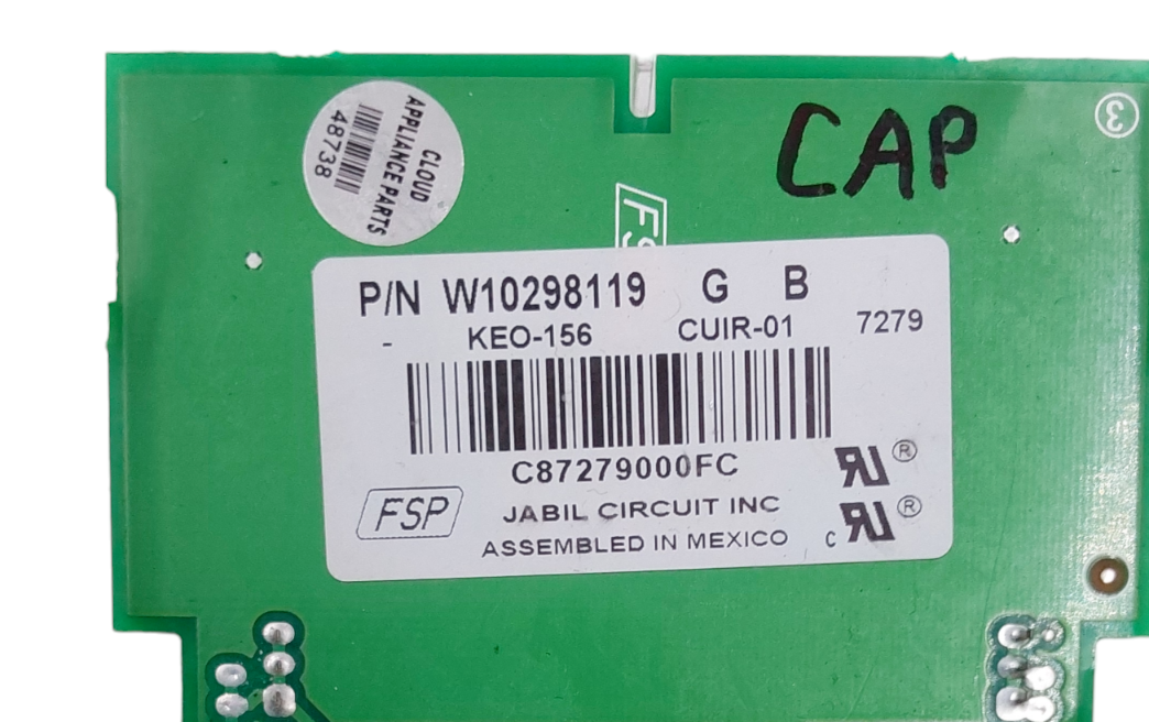 Genuine Whirlpool Range Control Board W10298119 Same Day Ship & 60 Days Warranty