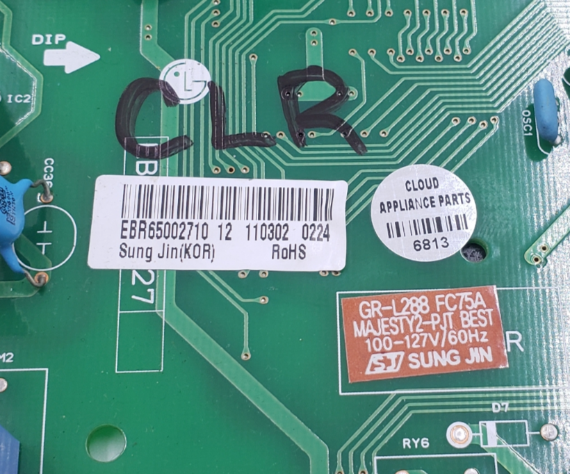 OEM LG Refrigerator Control Board EBR65002710 Same Day Ship & *60 Days Warranty*