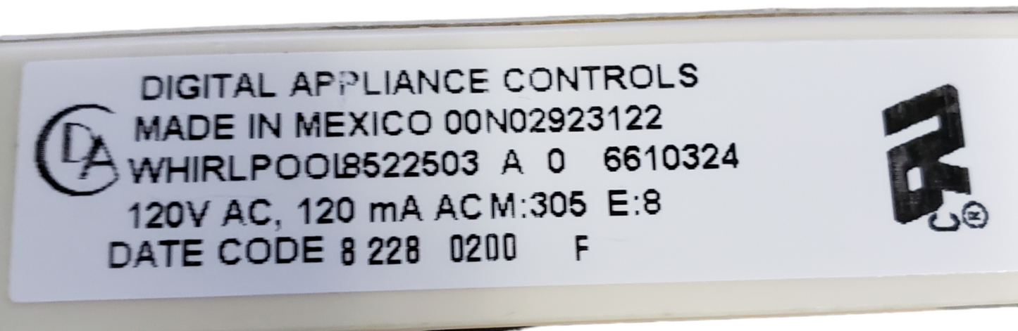 Genuine Whirlpool Range Control Board 8522503 *Same Day Ship & 60 Days Warranty*