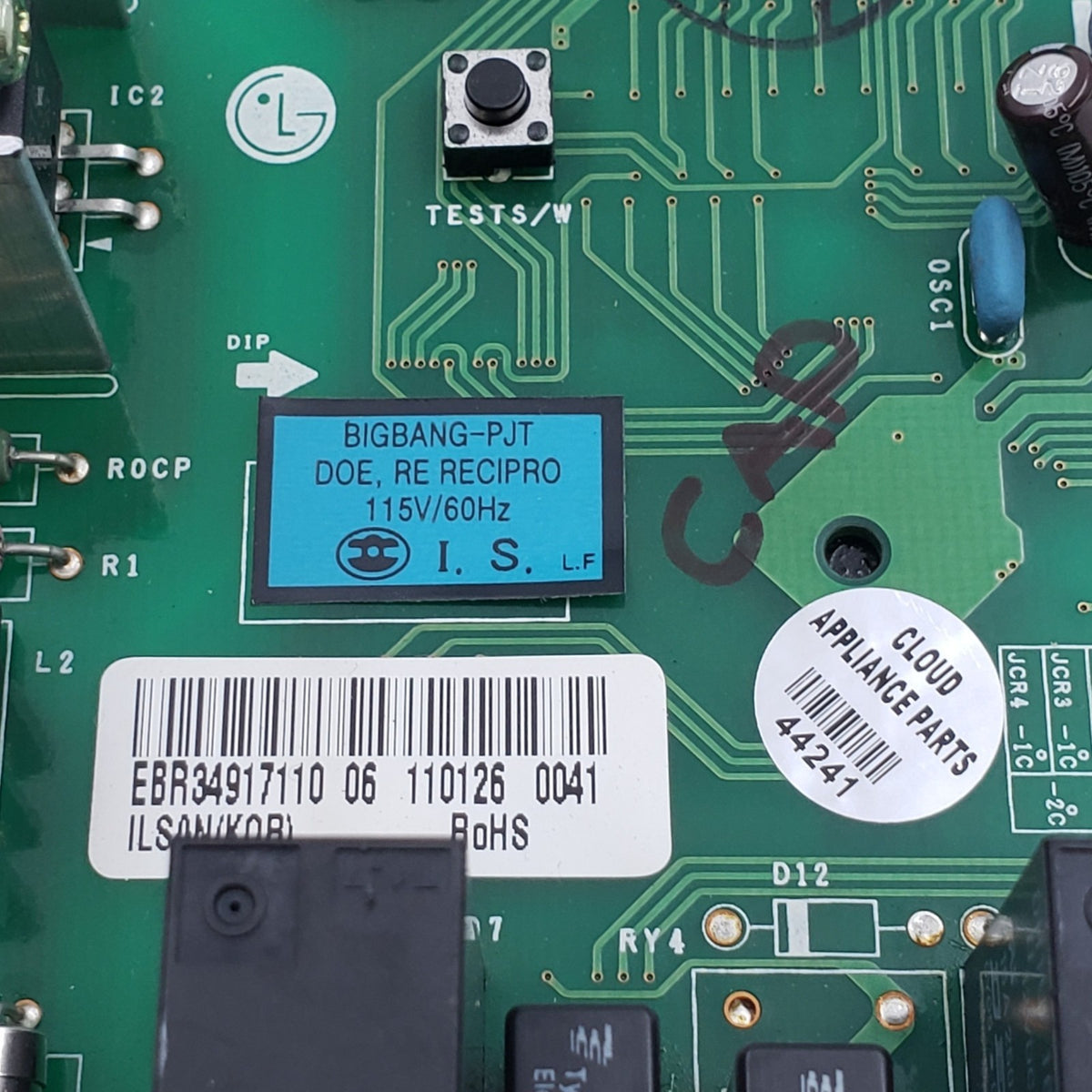 LG OEM Refrigerator Control Board EBR34917110 *Same Day Ship & 60 Days Warranty*