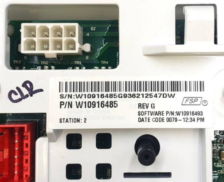 Genuine Whirlpool Washer Control W10916485 Same Day Shipping & 60 Days Warranty*