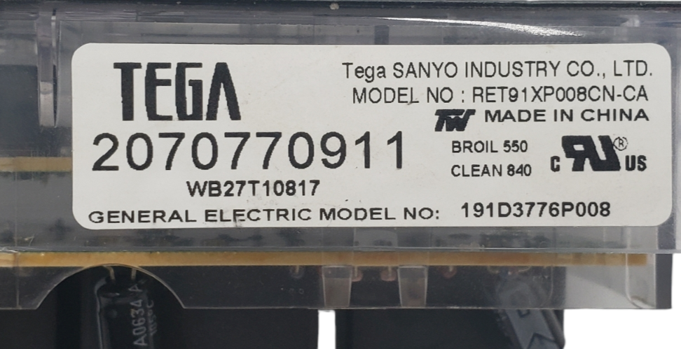 Genuine GE Range Control Board 191D3776P008 Same Day Shipping & 60 Days Warranty