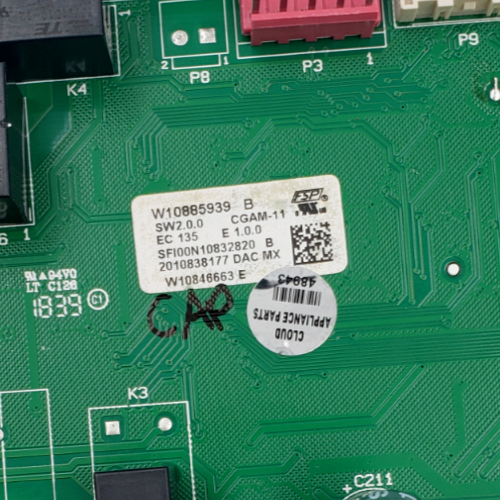 Genuine Whirlpool Range Control Board W10885939 Same Day Ship & 60 Days Warranty