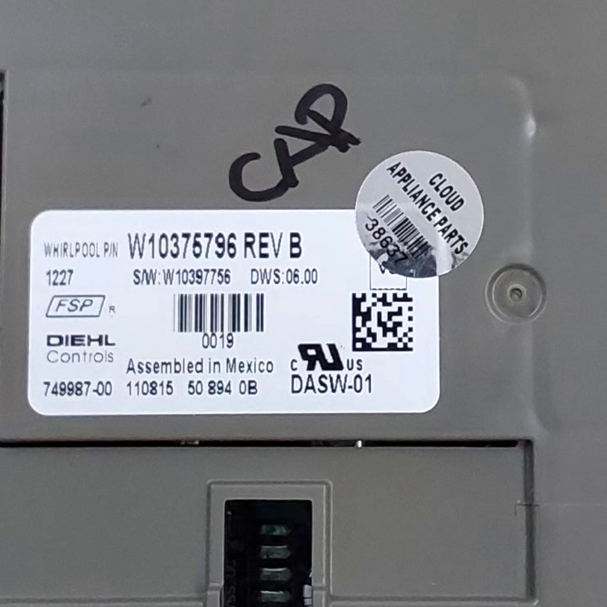 OEM Whirlpool Dishwasher Board W10375796 Same Day Ship & 60 Days Warranty