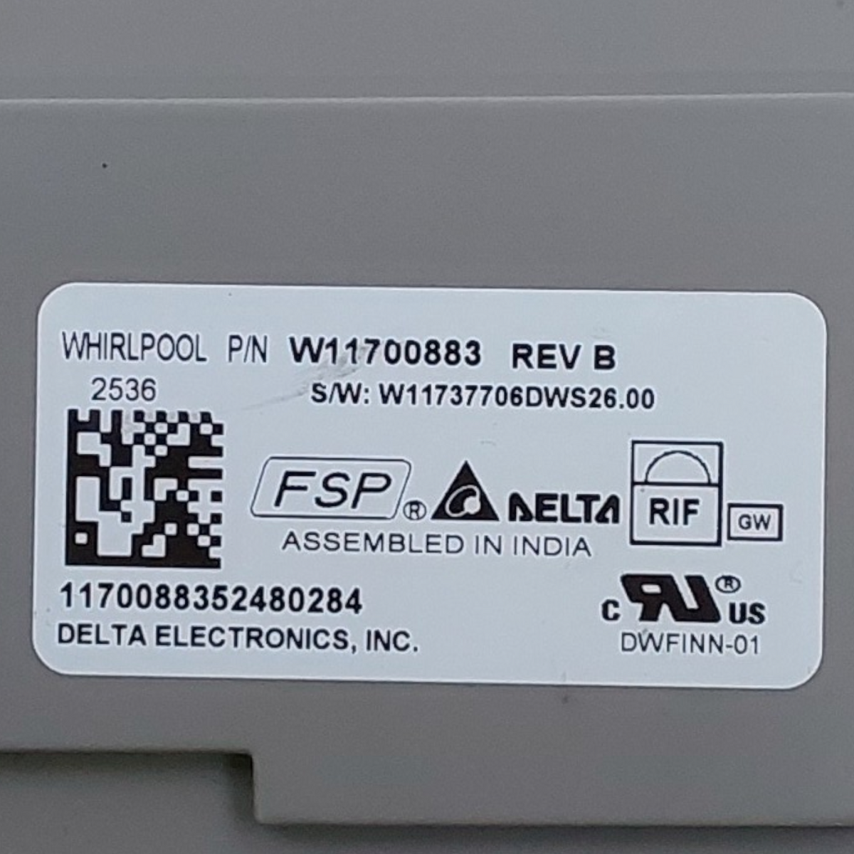 WHIRLPOOL OEM Dishwasher Cntrl Board W11700883 Same Day Ship & 60 Days Warranty*