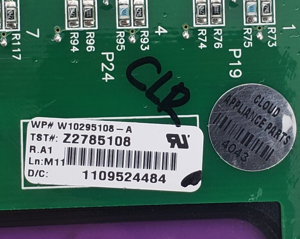 Genuine Whirlpool Range Control Panel W10295108 Same Day Ship & 60 Days Warranty