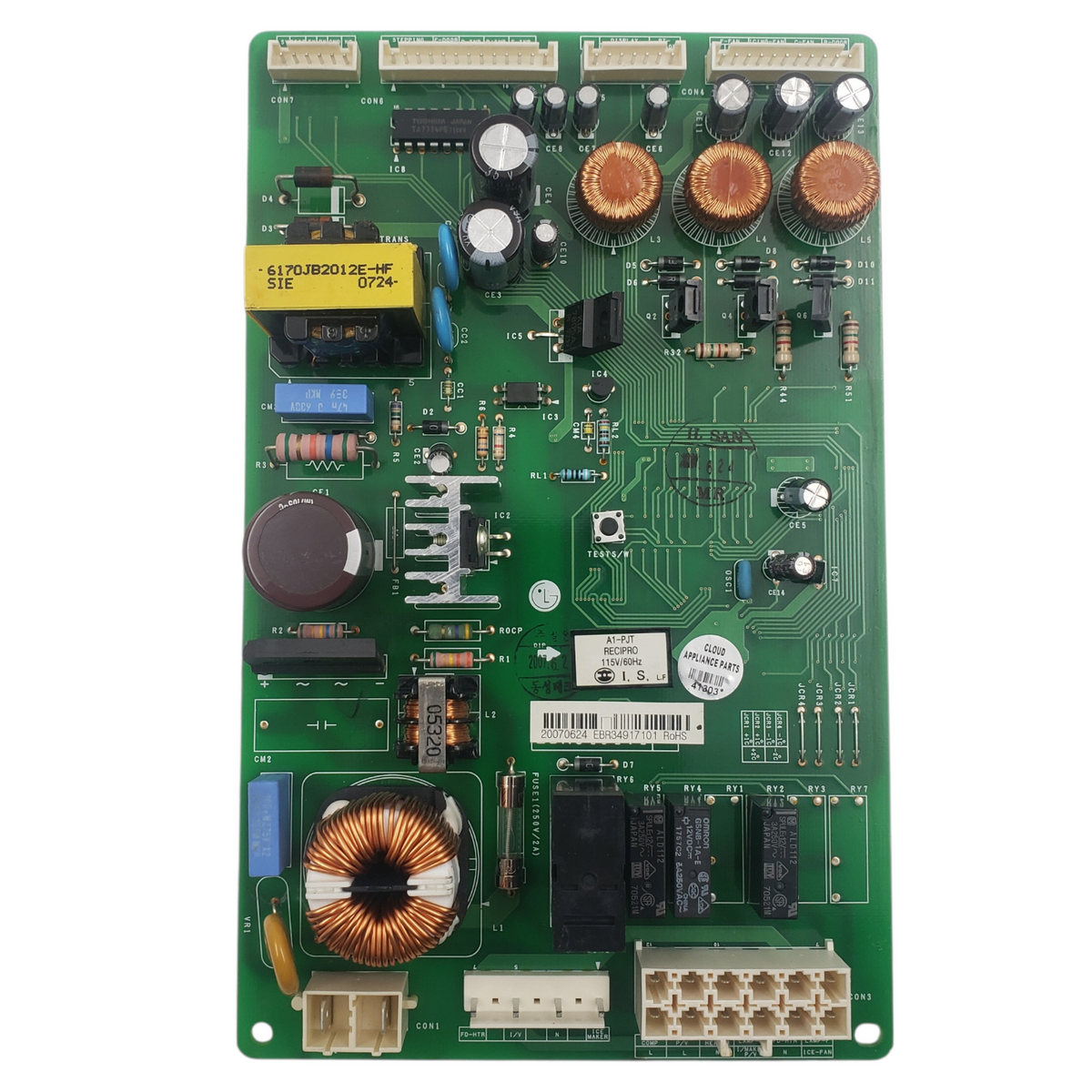 LG Genuine Fridge Control Board EBR34917101 Same Day Shipping & 60 Days Warranty