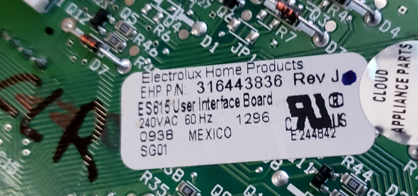 Genuine Frigidaire Oven Control Board 316443836 Same Day Ship & 60 Days Warranty
