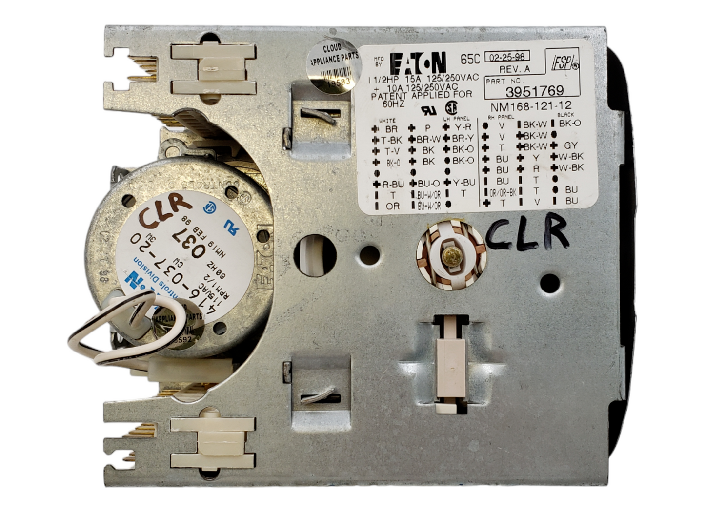 Genuine Whirlpool Washer Timer Assembly 3951769 Same Day Ship & 60 Days Warranty