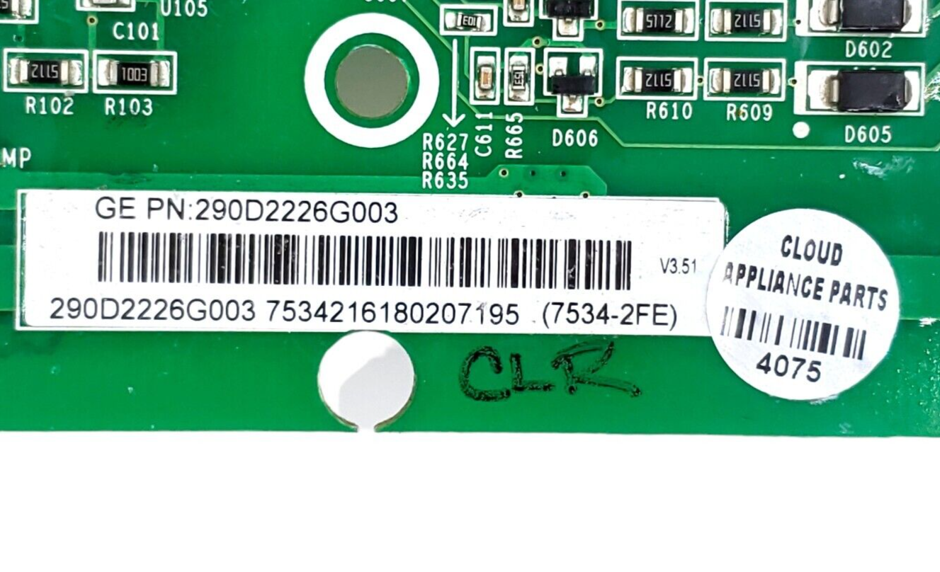Genuine GE Washer Control Board 290D2226G003  Same Day Ship & *60 Days Warranty*