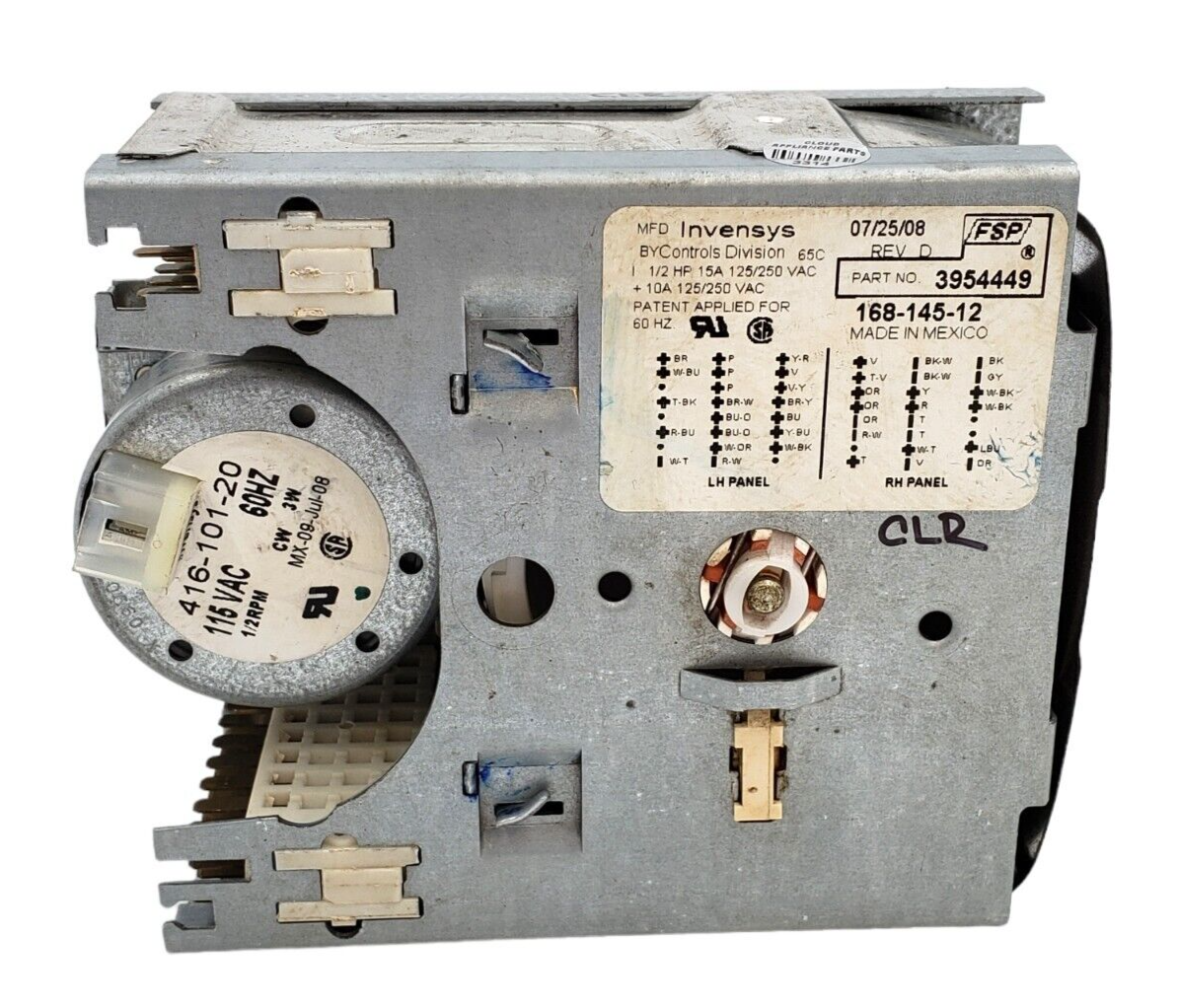Genuine Whirlpool Washer Machine Timer 3954449 Same Day Ship & 60 Days Warranty*