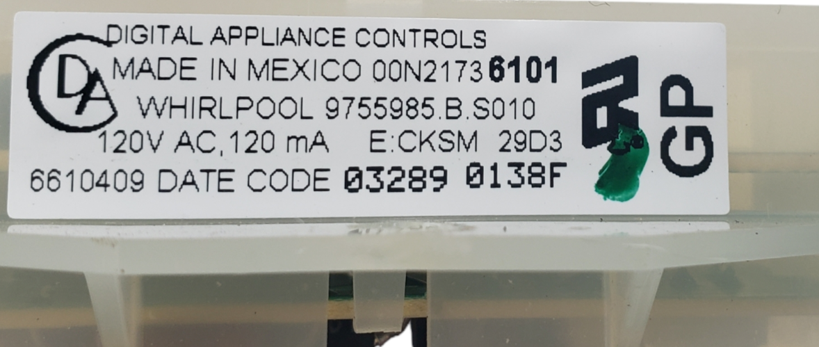 Genuine Whirlpool Oven Control Board 9755985 Same Day Ship & **60 Days Warranty*