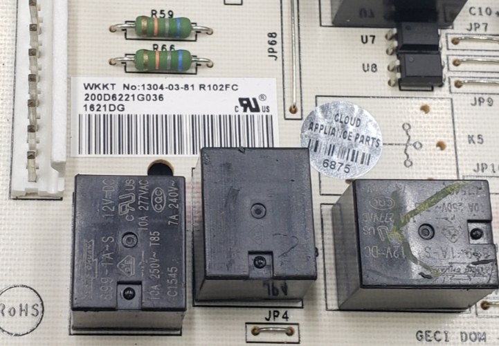Genuine GE Refrigerator Control 200D6221G036 Same Day Ship & **60 Days Warranty*