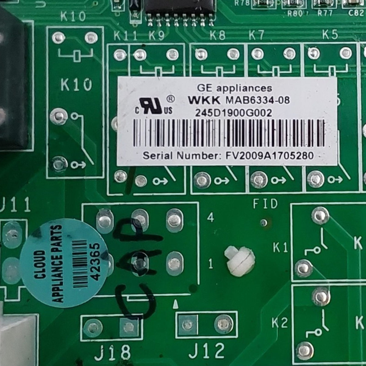 GE Genuine Fridge Control Board 245D1900G002 Same Day Ship & 60 Days Warranty