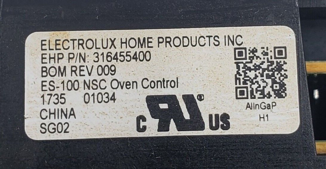 Genuine Frigidaire Range Control 316455400 Same Day Shipping & 60 Days Warranty*