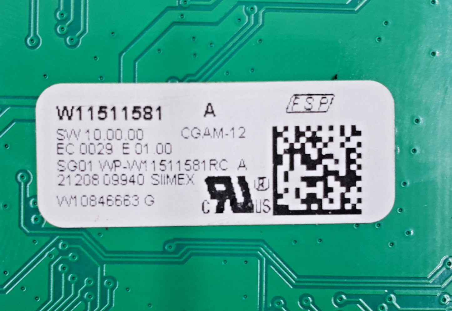 Genuine Whirlpool Range Control Board W11511581 Same Day Ship & 60 Days Warranty