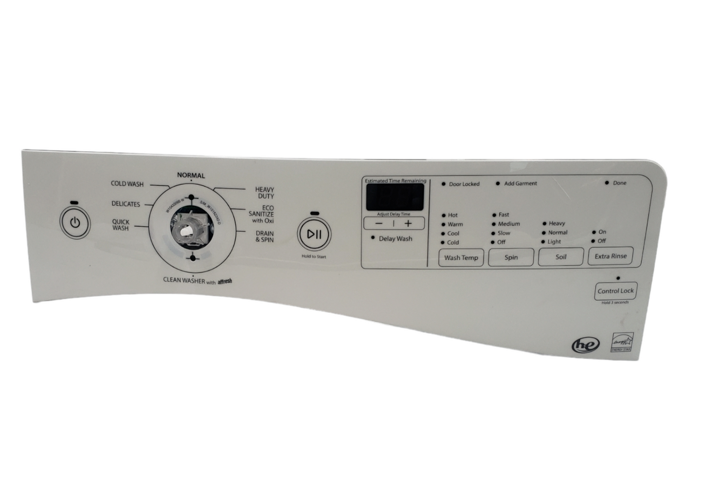 Genuine Whirlpool Washer Control Panel W10750475 Same Day Ship & 60 Day Warranty