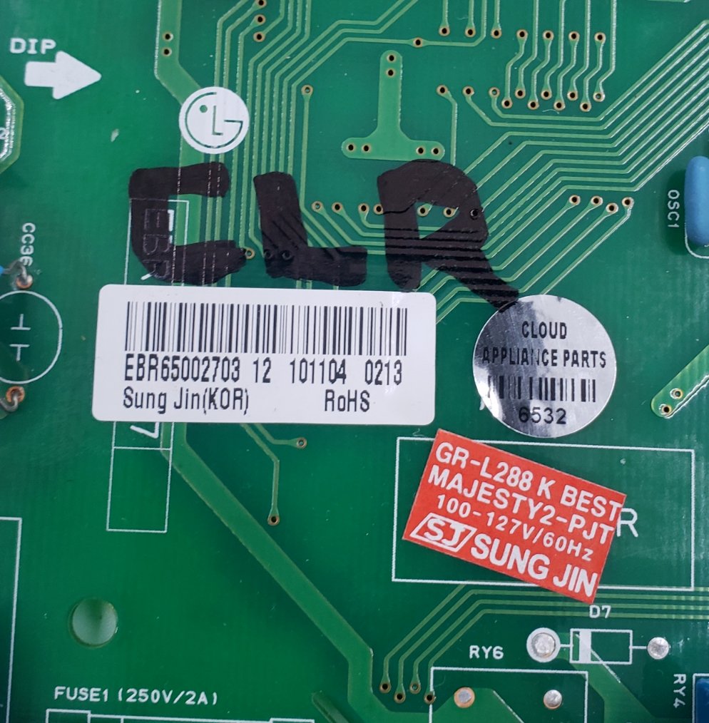 Genuine LG Refrigerator Control EBR65002703 Same Day Shipping & 60 Days Warranty