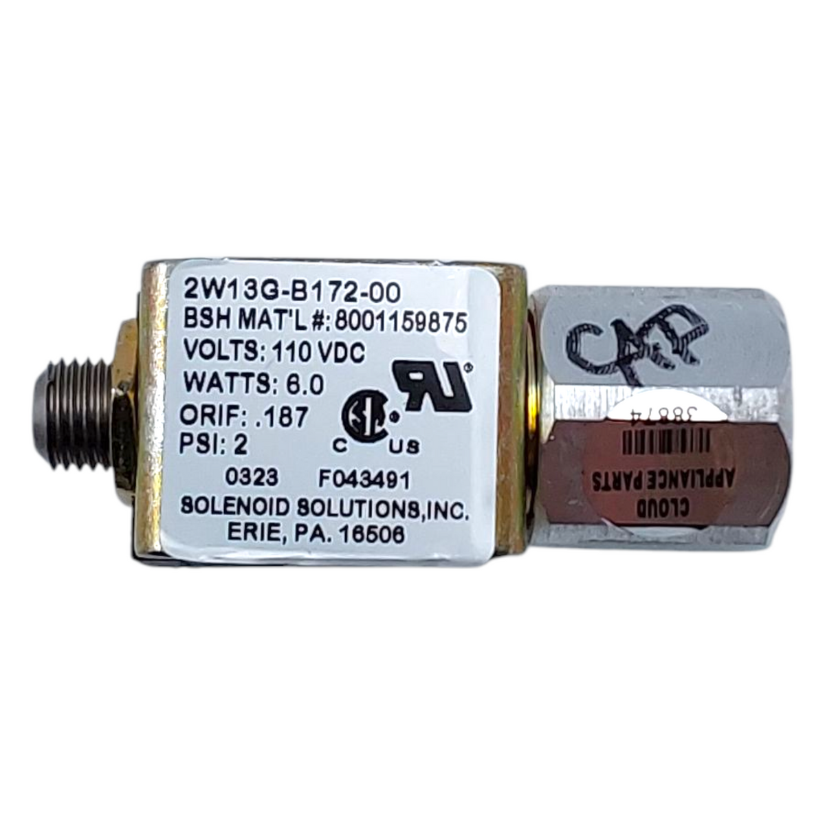 New Bosch Range Solenoid Valve 8001159875 *Same Day Shipping & 60 Days Warranty*