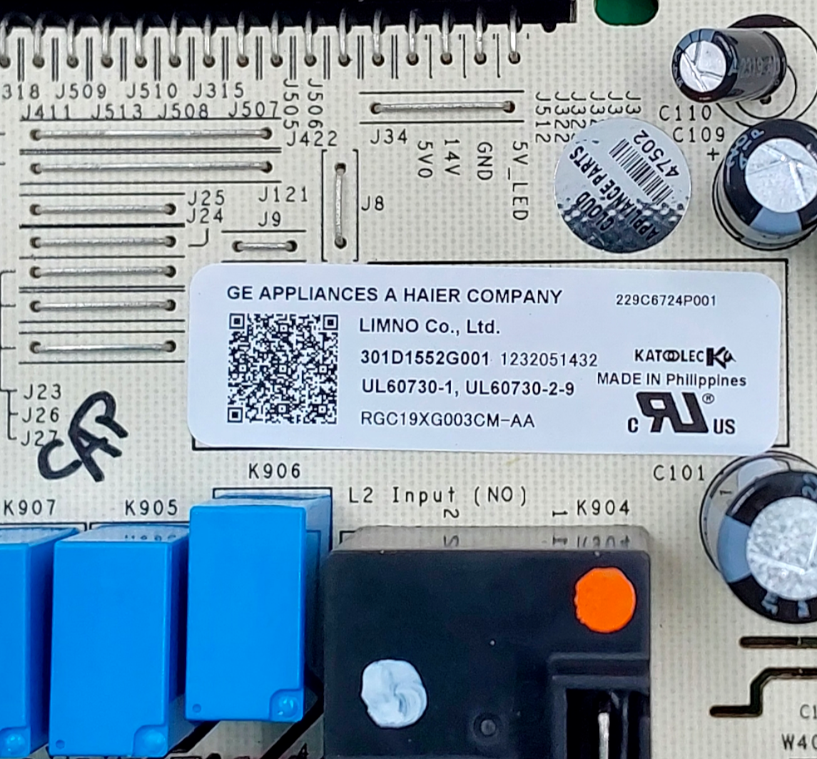New GE Oven Control Board Assembly 301D1552G001 Same Day Ship & 60 Days Warranty