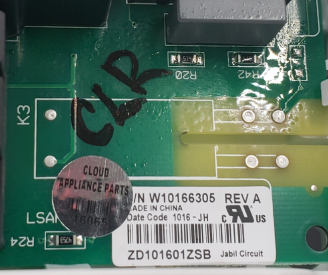 Genuine Whirlpool Dryer Control Board W10166305 Same Day Ship & 60 Days Warranty