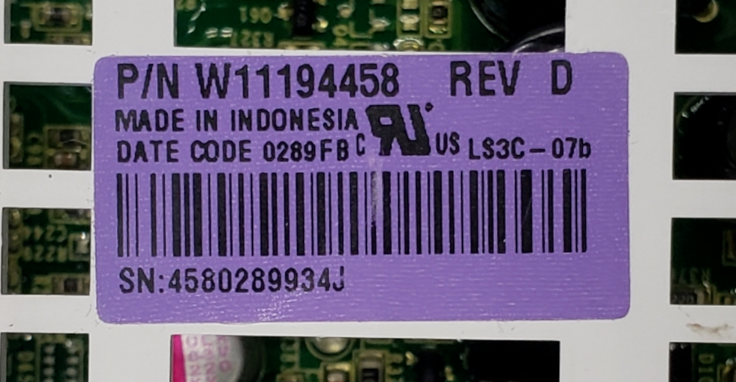 New Whirlpool Dryer Control Board W11194458 Same Day Shipping & 60 Days Warranty