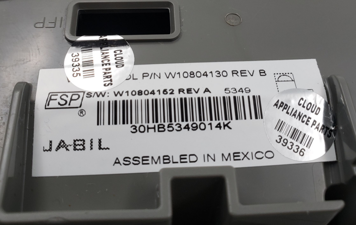 Genuine Whirlpool Dishwasher Control W10804130 Same Day Ship & 60 Days Warranty*